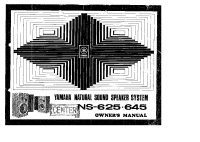 Yamaha NS-625-Owners-Manual 